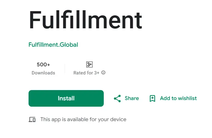 Fulfillment